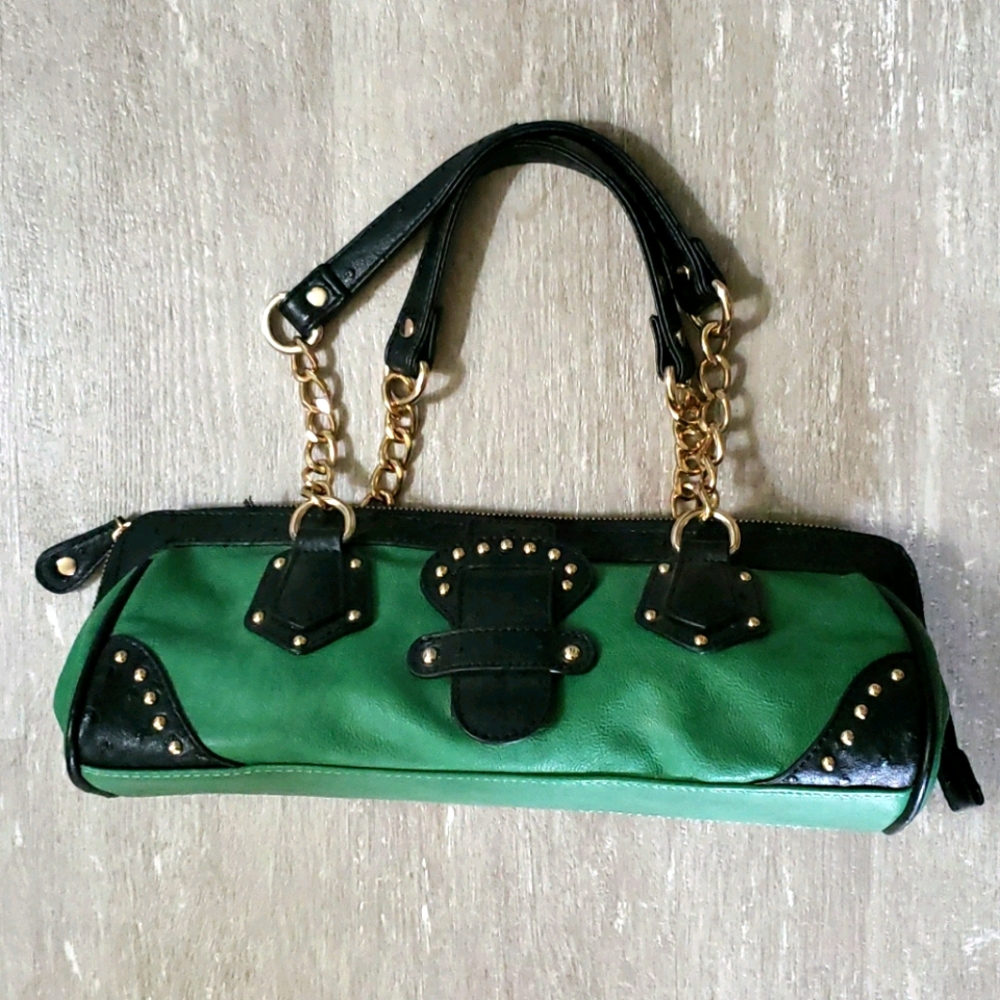 Black & Green Satchel